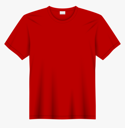 red transparent shirt