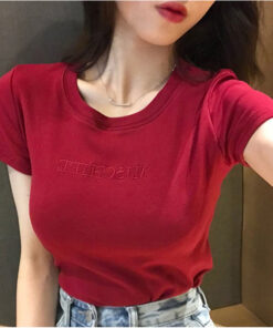 red t shirt women