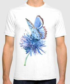 blue flower t shirt