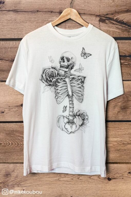 skeleton print shirt