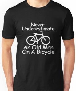 old man with a bicycle t shirt
