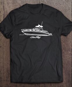boat line drawing t shirt
