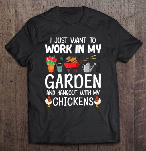 garden and chicken t shirt
