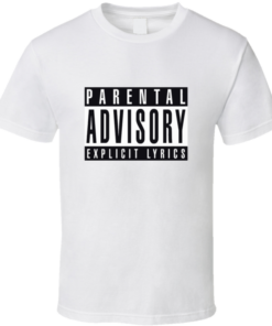 parental advisory t shirt white