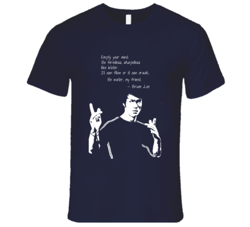 bruce lee be like water t shirt