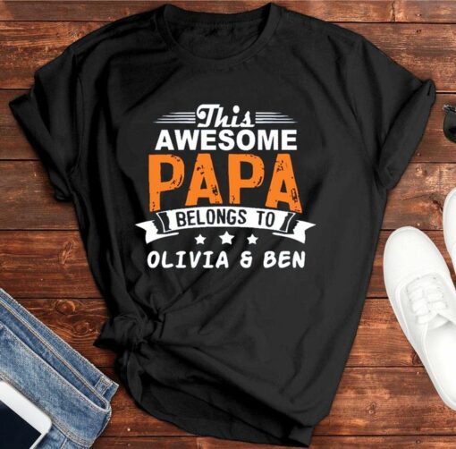 personalized papa t shirts