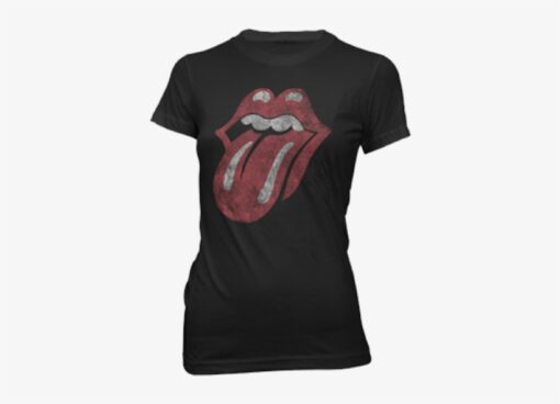 distressed rolling stones t shirt