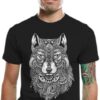 black wolf t shirt