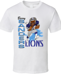 barry sanders t shirt vintage