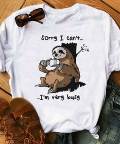 sloth t shirt womens