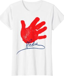 andre the giant hand print shirt