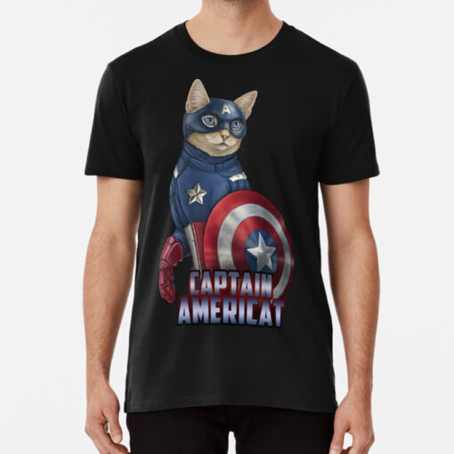 captain america cat shirt