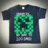 100 days minecraft shirt