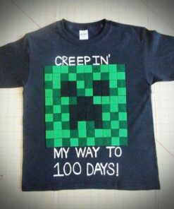 100 days minecraft shirt