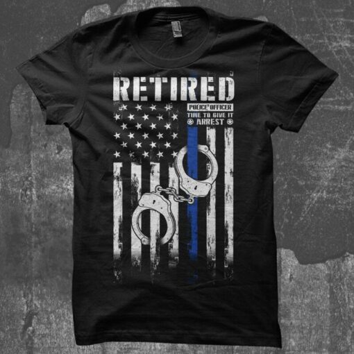 retired police t shirts