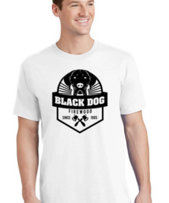 black dog tshirt