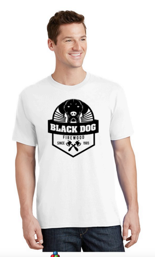 black dog tshirt