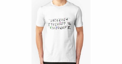 stranger things alphabet shirt