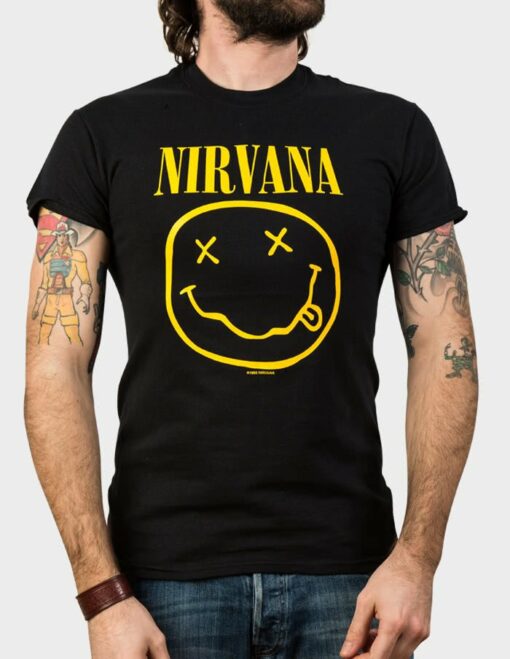 nirvana smiley t shirt