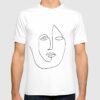 abstract face t shirt