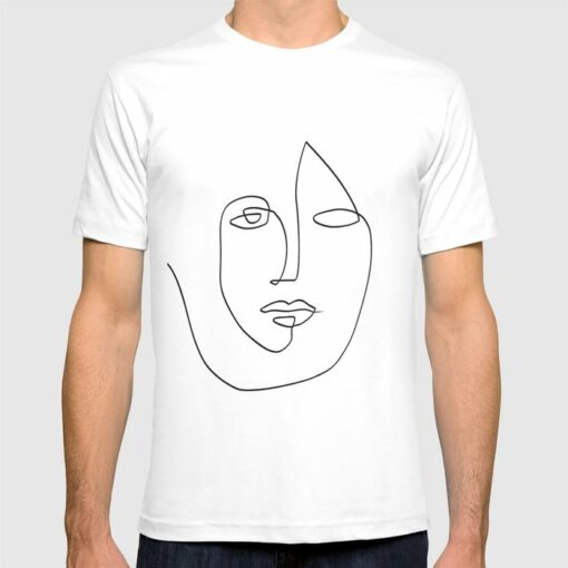 abstract face t shirt
