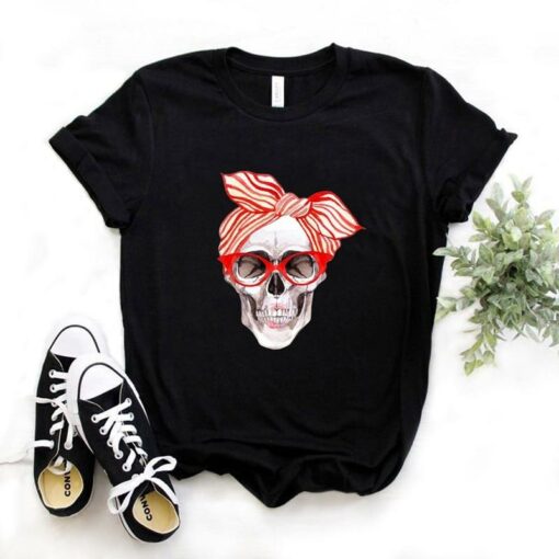 womens skull t shirt