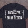 tshirt design sizes
