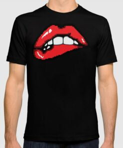 biting lip t shirt