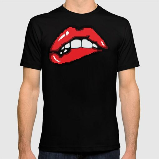 biting lip t shirt