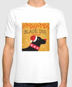 black dog t shirt
