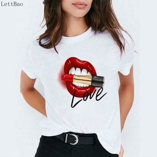 vogue t shirt white and red