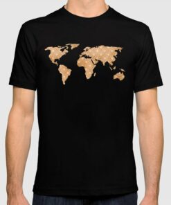 world map print shirt