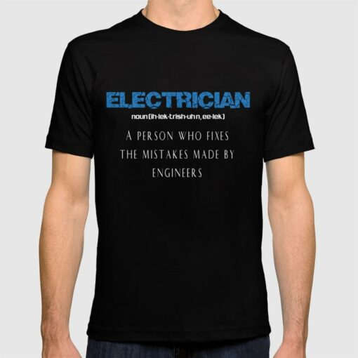 funny electrician t shirts