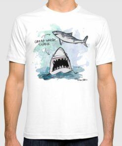 great white shark t shirts