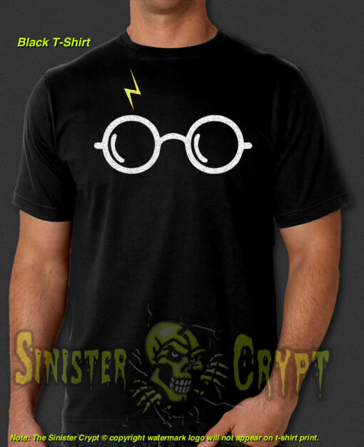 harry potter glasses and scar t shirt