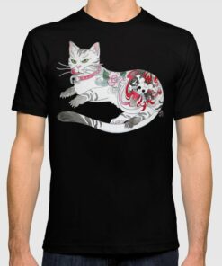 japanese cat t shirt