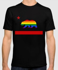 california rainbow t shirt