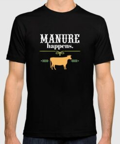 black cow manure t shirt