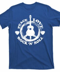 peace love rock and roll t shirt