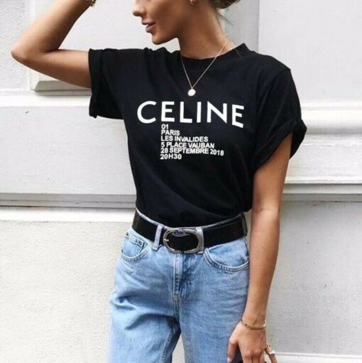 celine black t shirt