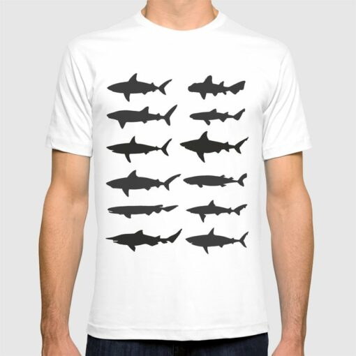 shark silhouette t shirt