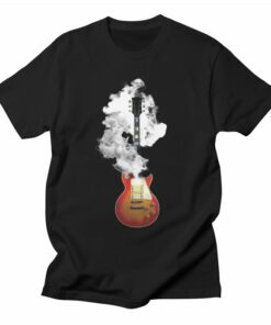 ace frehley smoking guitar t shirt
