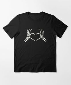 skeleton hands heart shirt