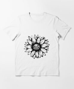 white sunflower t shirt