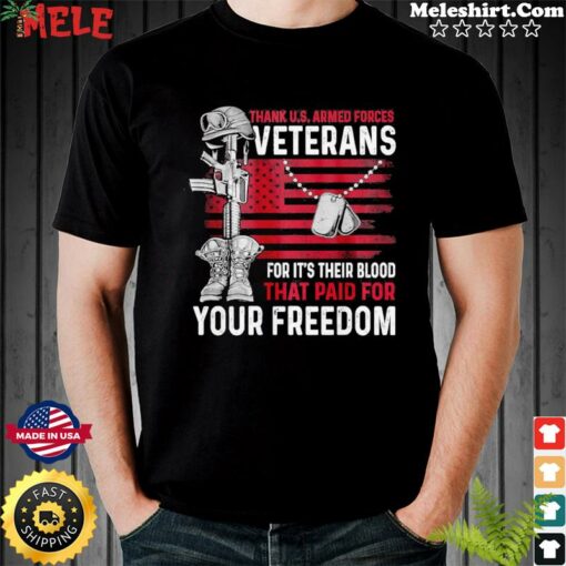 got freedom thank a vet t shirt