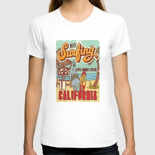 best surfing california t shirt