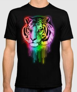 rainbow tiger print shirt